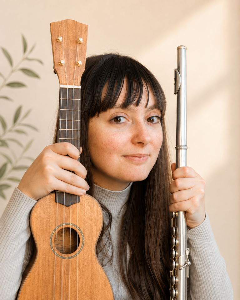 Ritratto di Sofia Panzeri, educatrice musicale e flautista del Centro Origami